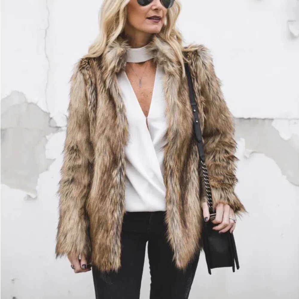Faux Fur Jacket from Topshop